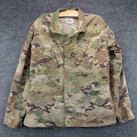 U.S. Military Insect Guard Camo Shirt Green Tan Size Small Long Pockets - Picture 2 of 13